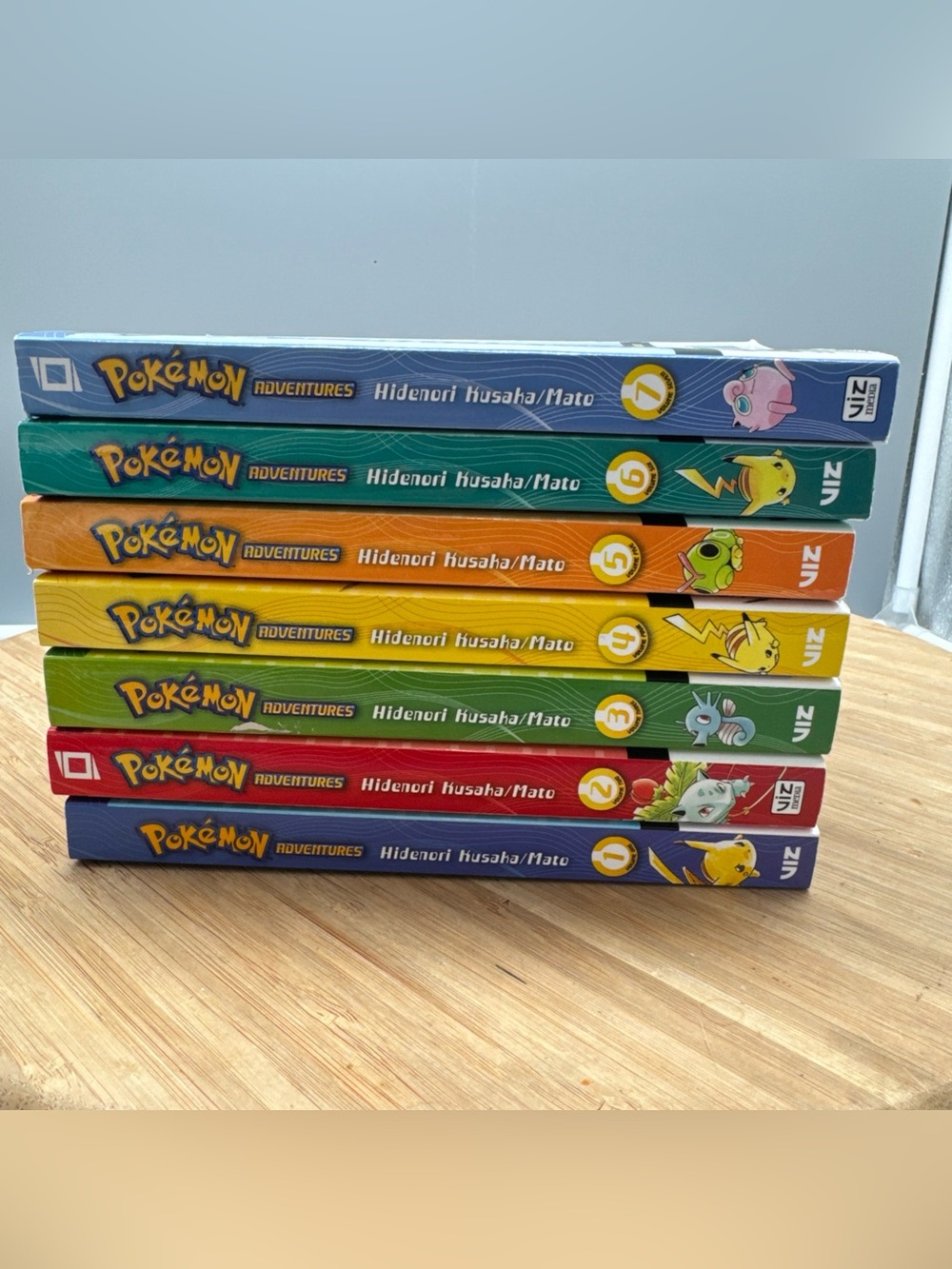 Pokémon Adventures Manga 1-7 Graphic Novel PB Book LOT OF 7 Hidenori Kusaka Mato